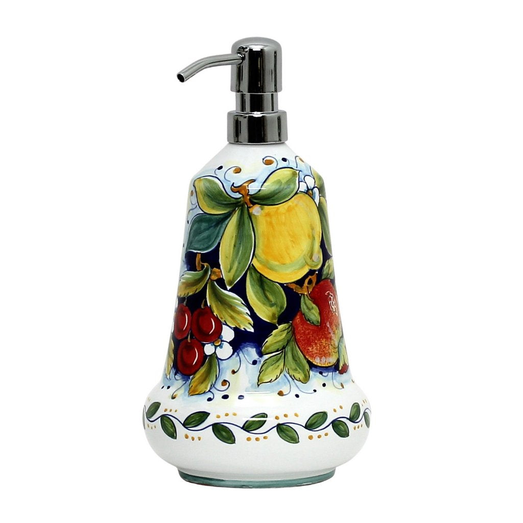 DERUTA FRUTTA: Liquid Soap/Lotion Dispenser with Chrome Pump (Large 26 OZ) - artisticaitalian.com