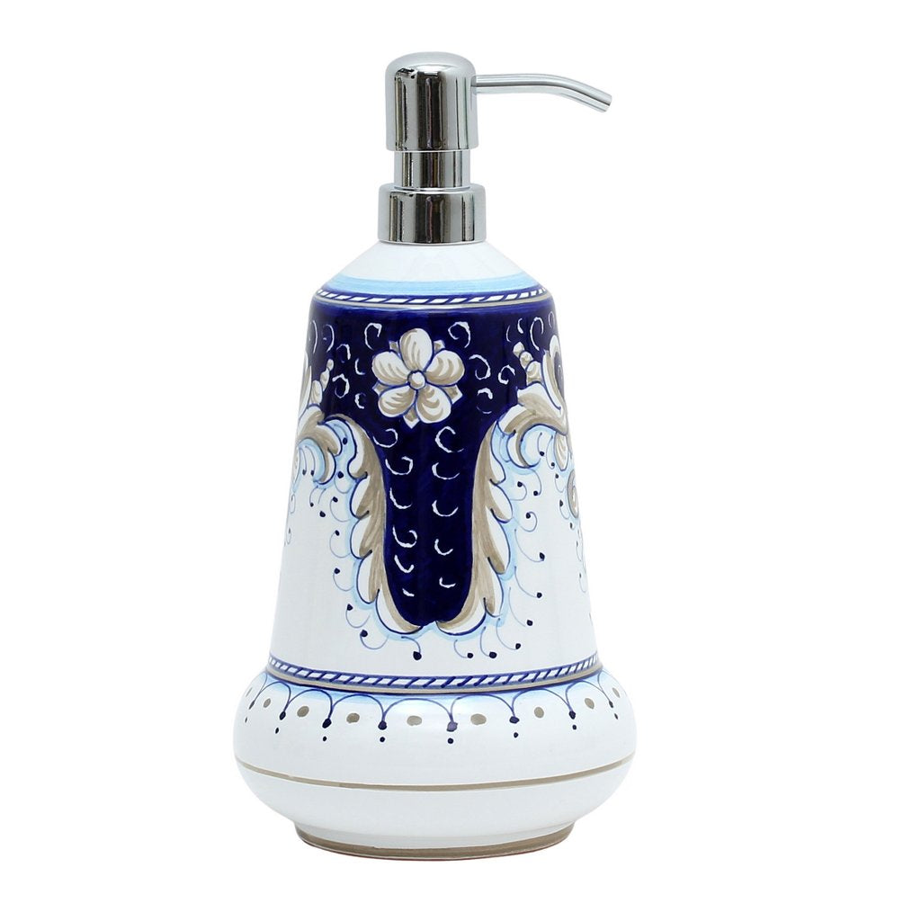 RICCO DERUTA BLUE: Liquid Soap/Lotion Dispenser with Chrome Pump (Large 26 OZ) - artisticaitalian.com