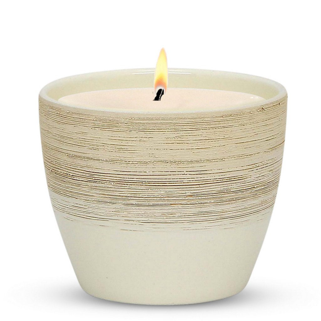 MONDIAL CANDLES: Graffito Rustico Vanilla Cream Ceramic Candle - artisticaitalian.com