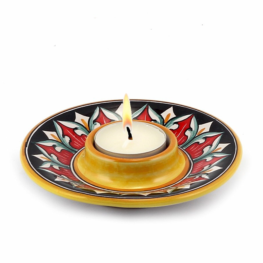 DERUTA VARIO: Deruta Tea Light Saucer - artisticaitalian.com