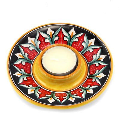 DERUTA VARIO: Deruta Tea Light Saucer - artisticaitalian.com