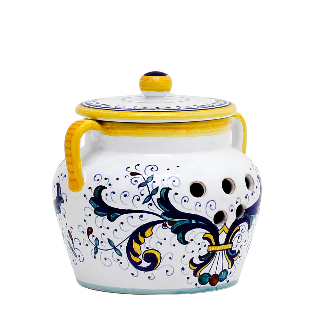 RICCO DERUTA: NEW Garlic/Onion Jar Keeper with handles - artisticaitalian.com