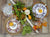 ORVIETO GREEN ROOSTER: Salad Plate (White Center) - artisticaitalian.com