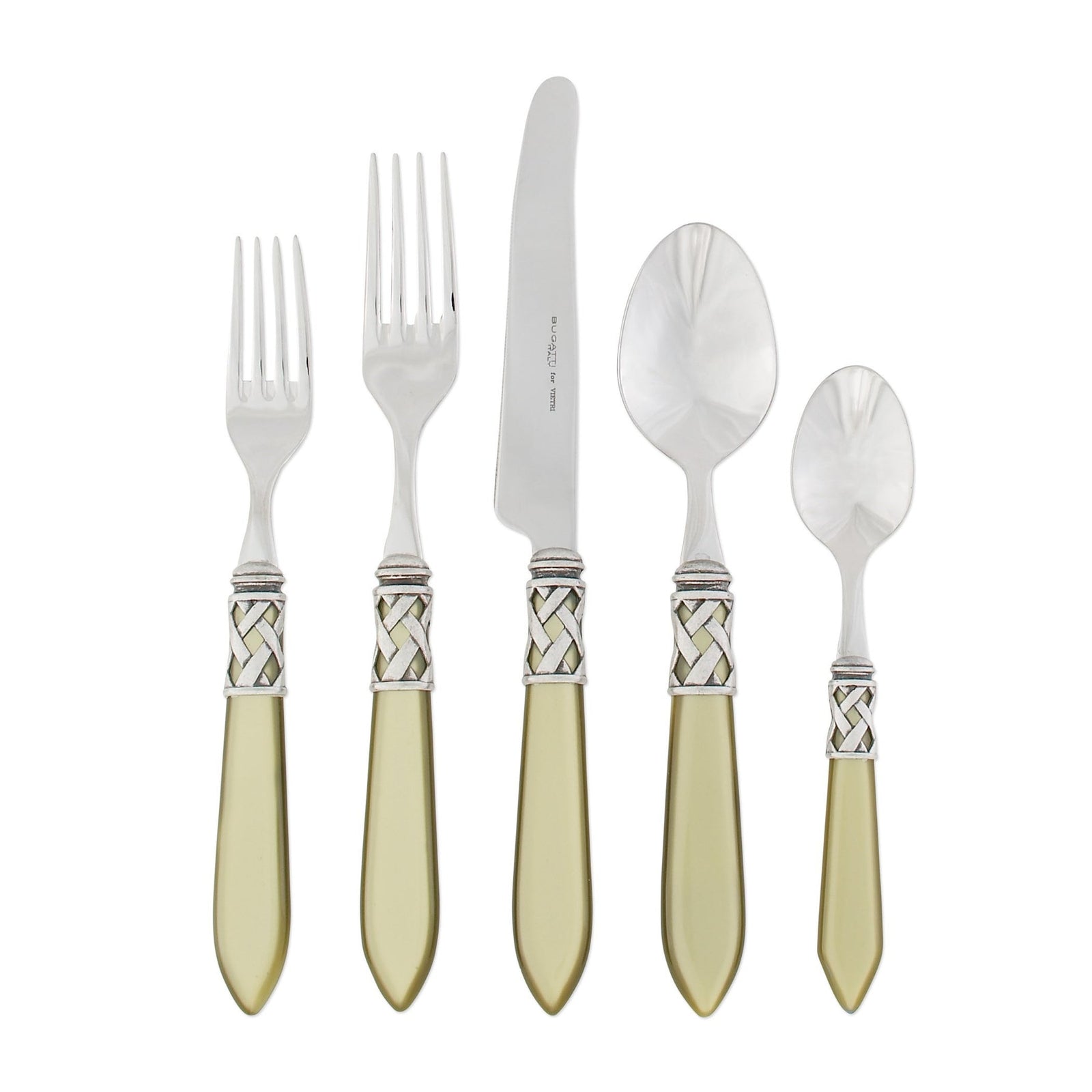 VIETRI: Aladdin Five Piece Place Setting CHARTREUSE - artisticaitalian.com