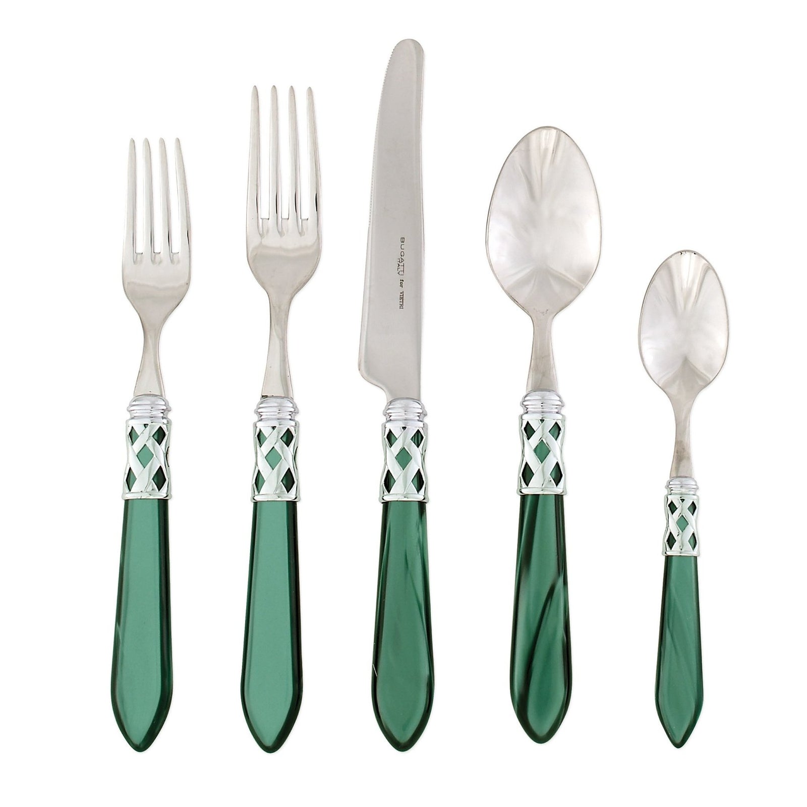 VIETRI: Aladdin Five Piece Place Setting GREEN - artisticaitalian.com