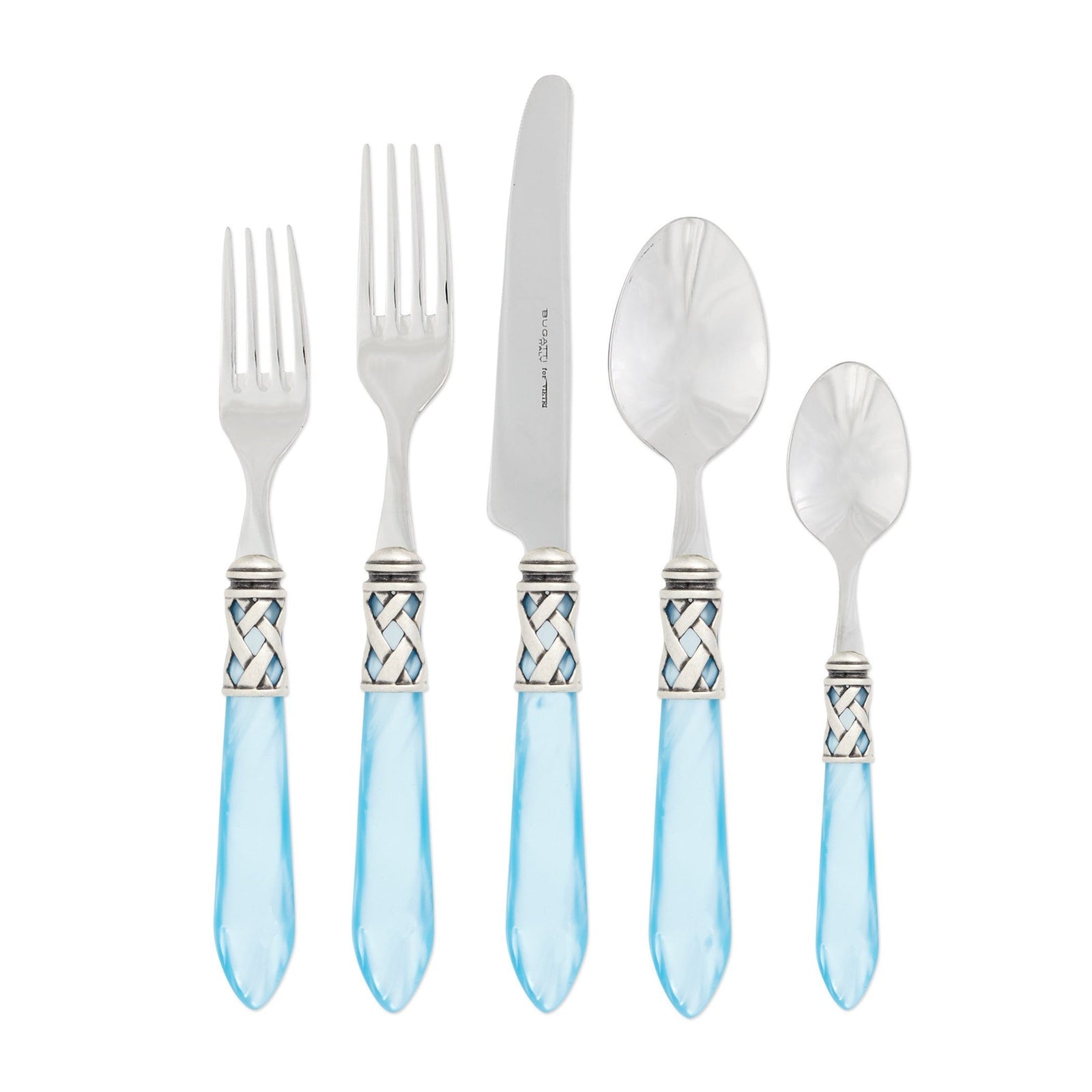 VIETRI: Aladdin Five Piece Place Setting LIGHT BLUE - artisticaitalian.com