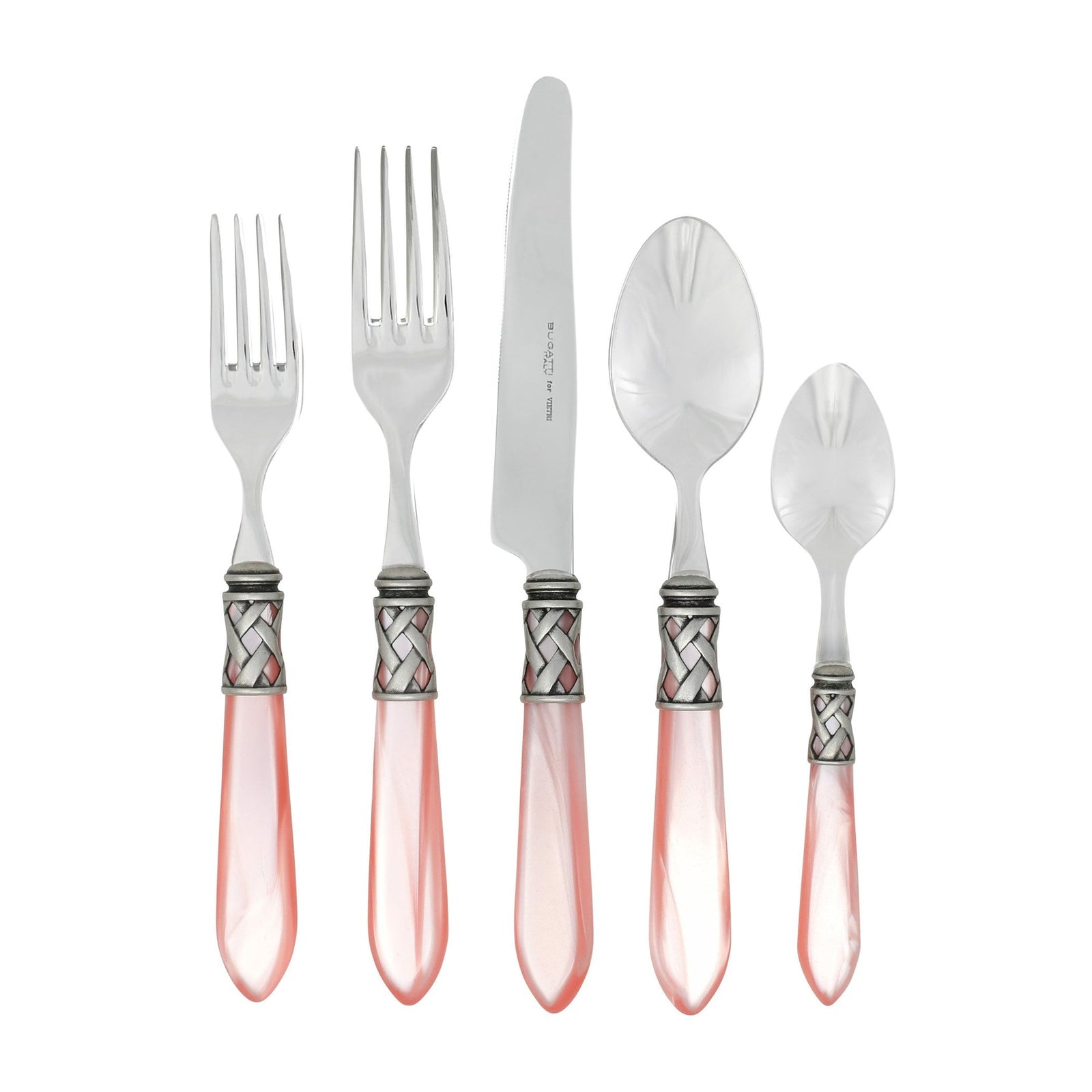 VIETRI: Aladdin Five Piece Place Setting LIGHT PINK - artisticaitalian.com