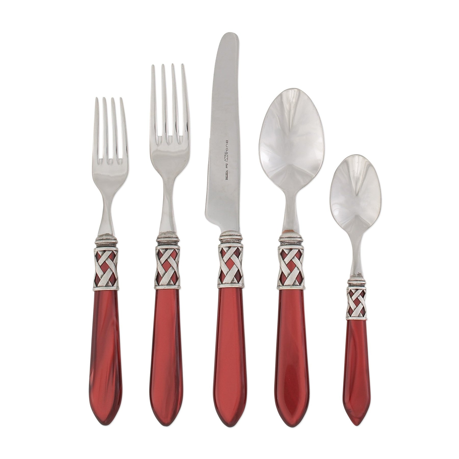 VIETRI: Aladdin Five Piece Place Setting RED - artisticaitalian.com