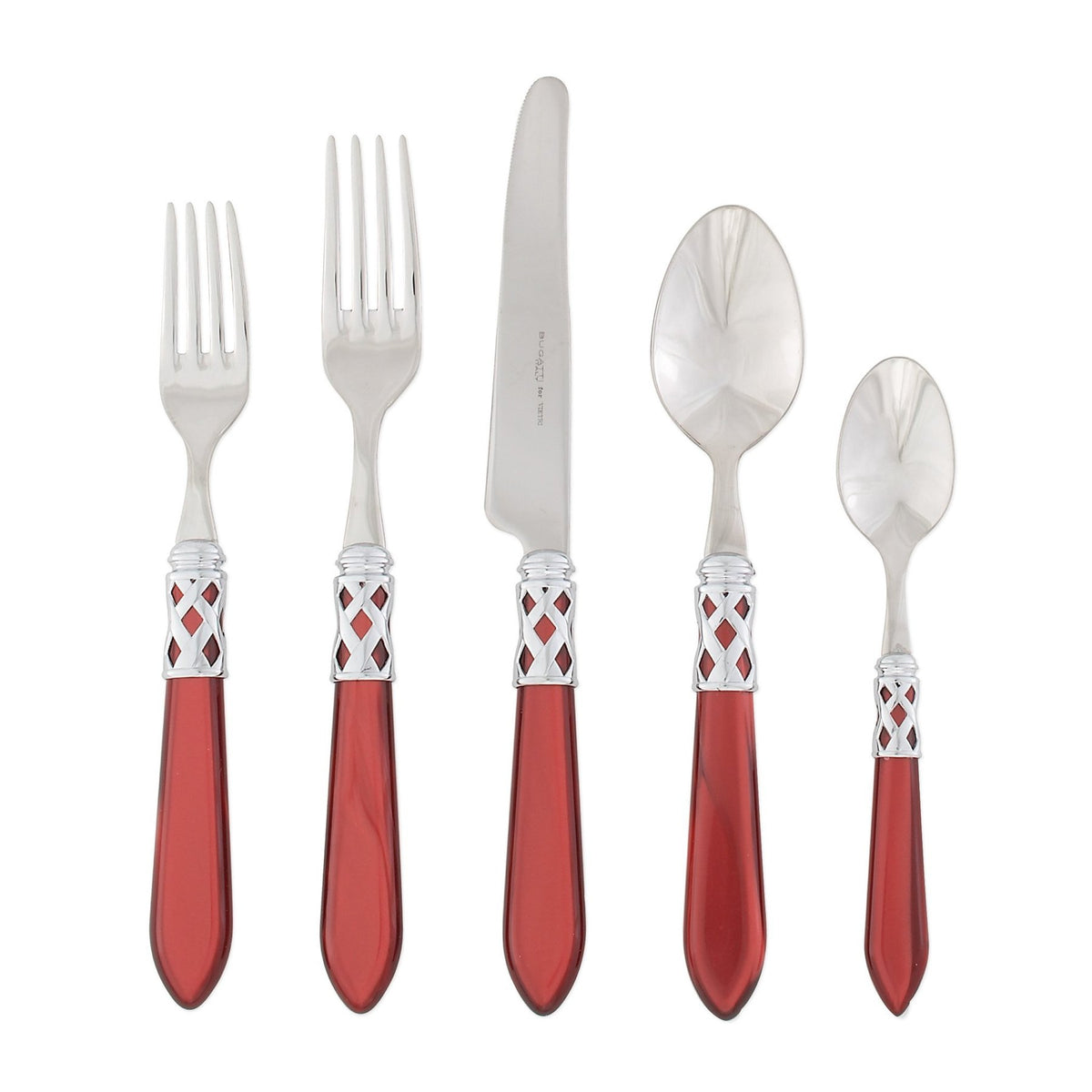 VIETRI: Aladdin Five Piece Place Setting RED - artisticaitalian.com