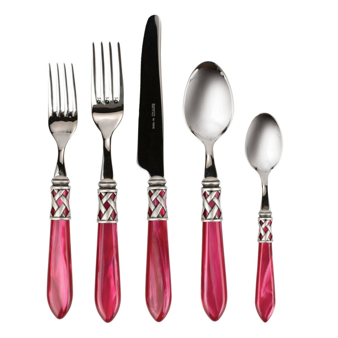 VIETRI: Aladdin Five Piece Place Setting RASPBERRY - artisticaitalian.com