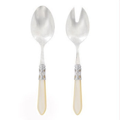 VIETRI: Aladdin Brilliant Ivory Salad Servers - artisticaitalian.com