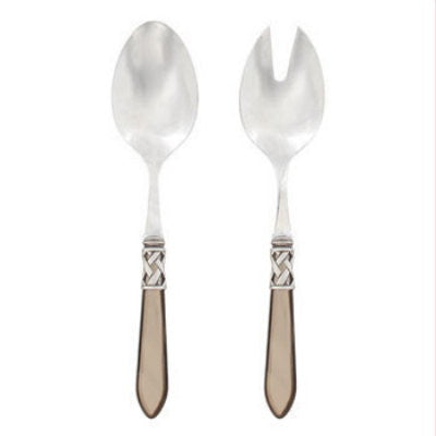 VIETRI: Aladdin Antique Taupe Salad Servers - artisticaitalian.com