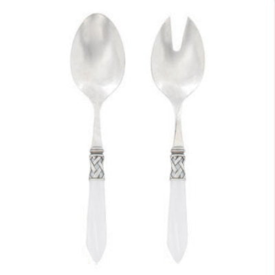 VIETRI: Aladdin Antique White Salad Servers - artisticaitalian.com