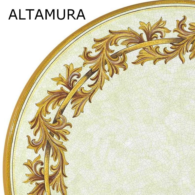 LAZY SUSAN: Ceramic-Stone Rotating Lazy Susan 24" Diam. - artisticaitalian.com