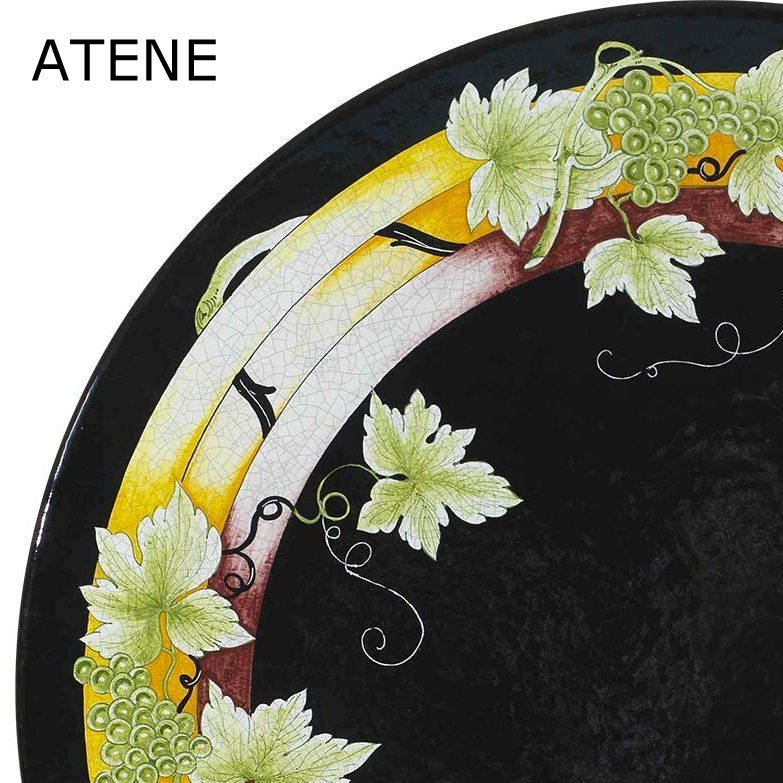 LAZY SUSAN: Ceramic-Stone Rotating Lazy Susan 46" Diam. in Deruta, Italy. - artisticaitalian.com