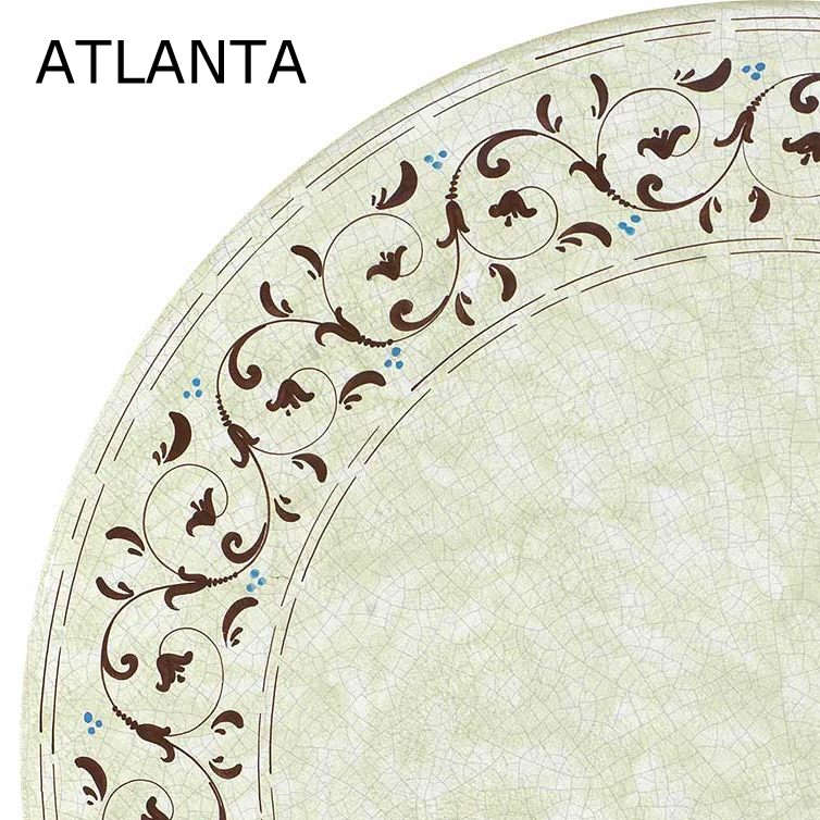 LAZY SUSAN: Ceramic-Stone Rotating Lazy Susan 46" Diam. in Deruta, Italy. - artisticaitalian.com