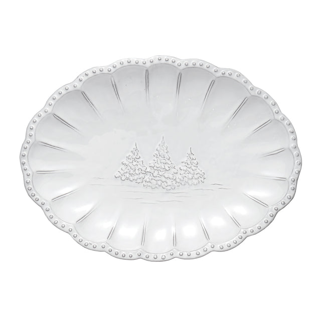 ARTE ITALICA: Bella Natale Small Oval Platter - artisticaitalian.com