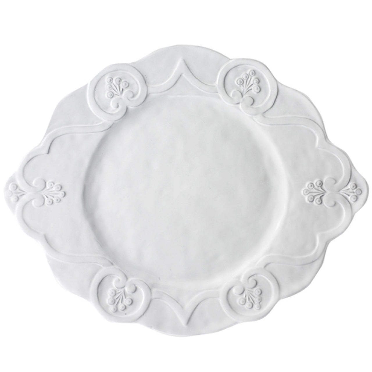 ARTE ITALICA: Bella Bianca Scalloped Charger - artisticaitalian.com