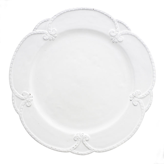 ARTE ITALICA: Bella Bianca Rosette Dinner Plate - artisticaitalian.com