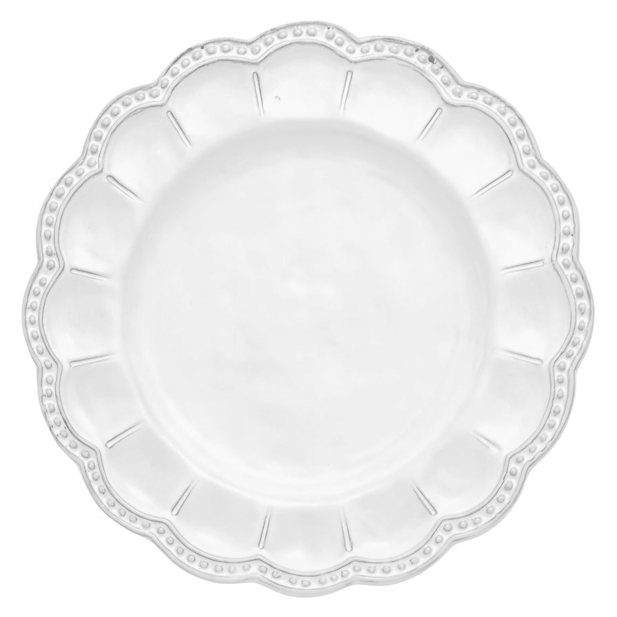 ARTE ITALICA: Bella Bianca Beaded Salad Plate - artisticaitalian.com