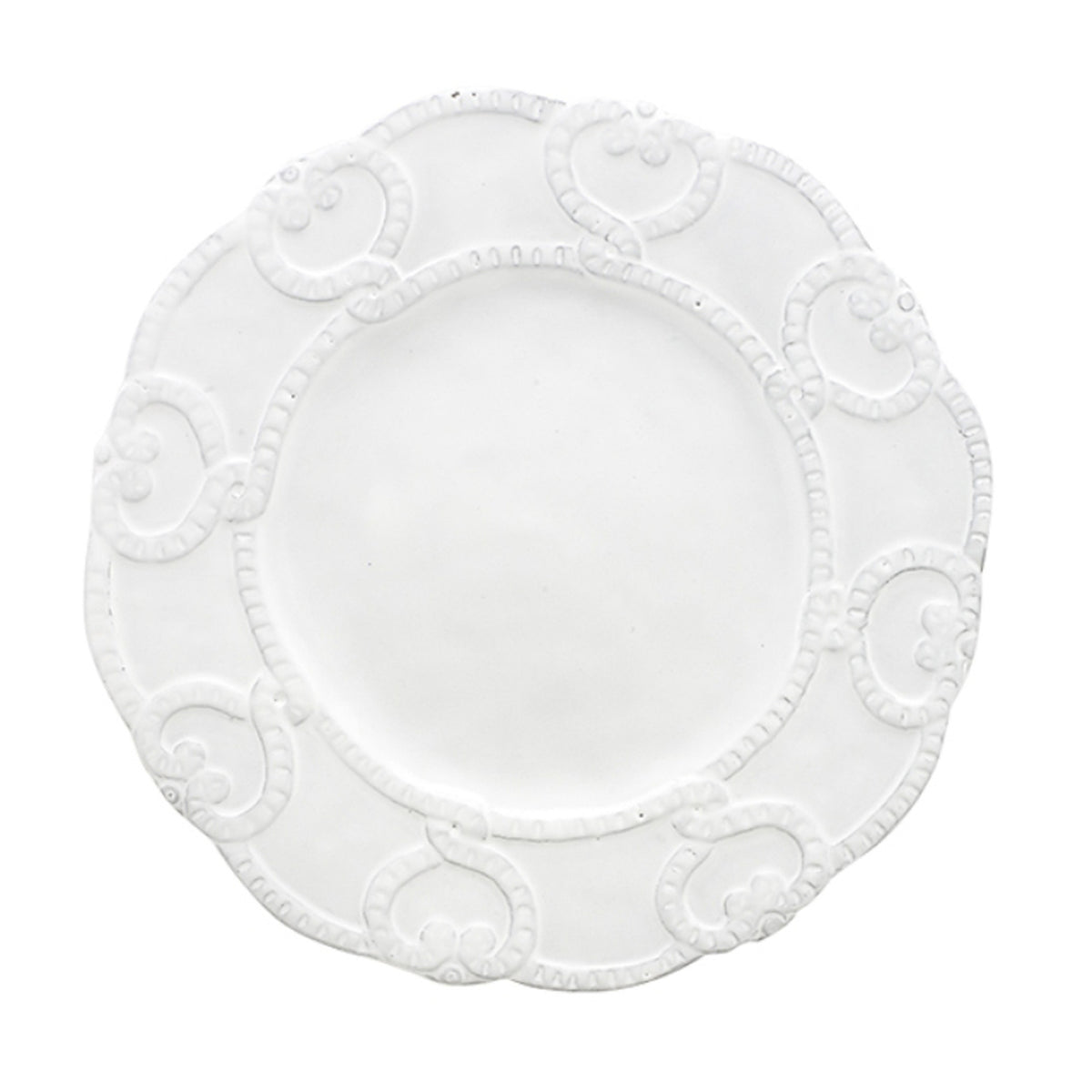 ARTE ITALICA: Bella Bianca Antique Lace Salad/Dessert Plate - artisticaitalian.com