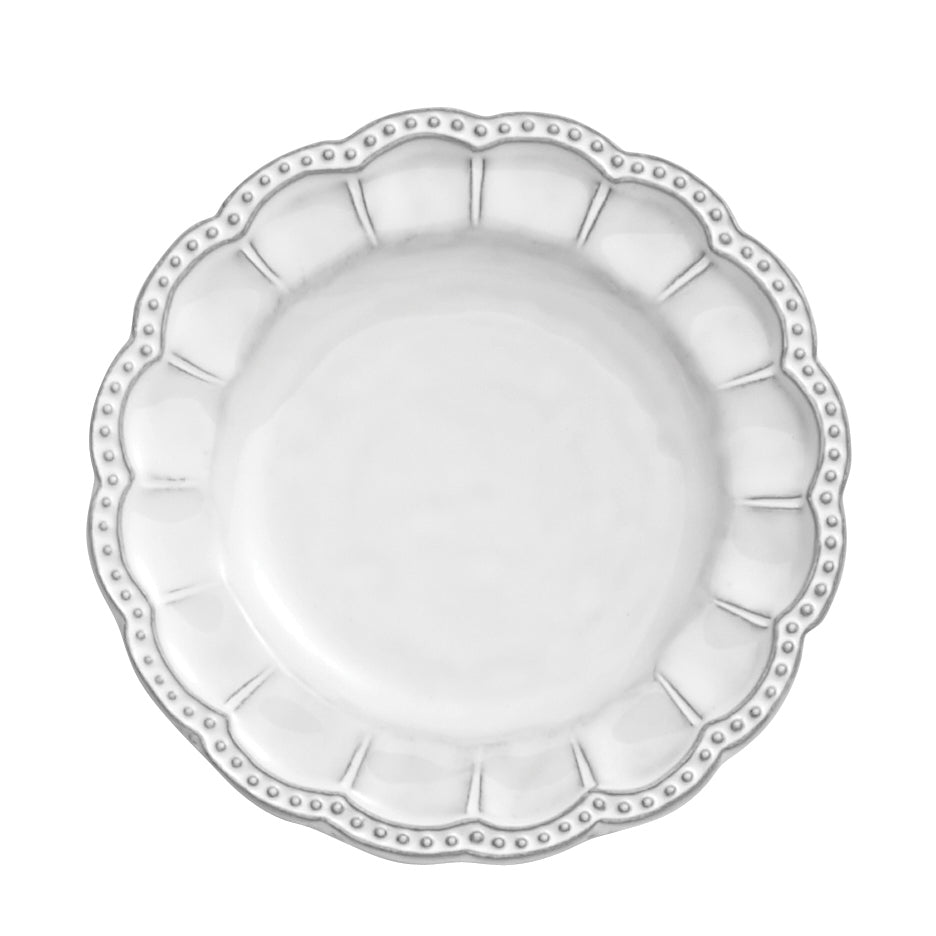 ARTE ITALICA: Bella Bianca Beaded Bread Plate - artisticaitalian.com