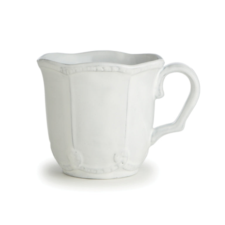 ARTE ITALICA: Bella Bianca Beaded Mug - artisticaitalian.com