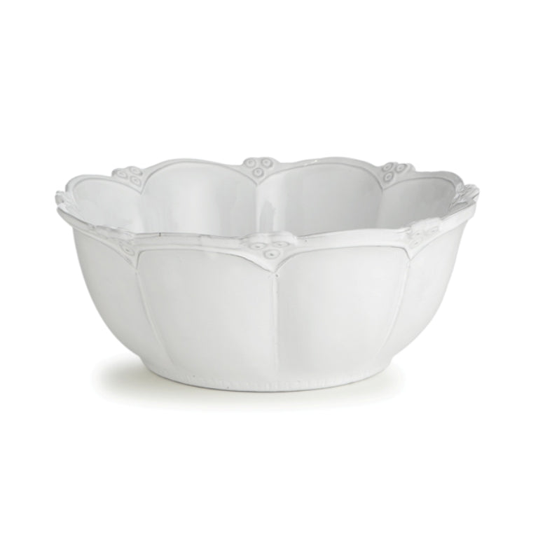 ARTE ITALICA: Bella Bianca Rosette Large Round Bowl [R] - artisticaitalian.com