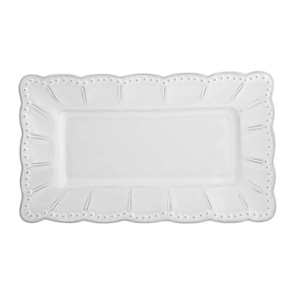 ARTE ITALICA: Bella Bianca Small Rectangular Platter - artisticaitalian.com