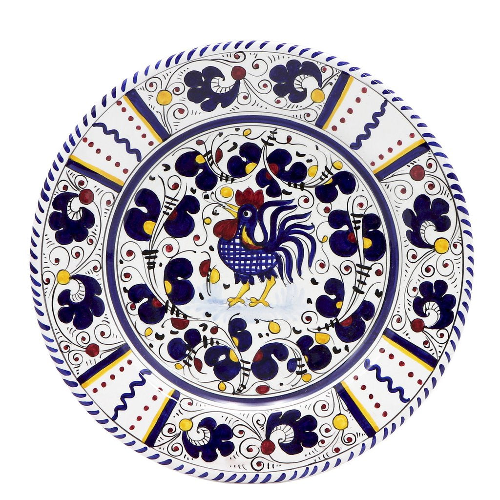 ORVIETO BLUE ROOSTER: 4 Pieces Place Setting - artisticaitalian.com