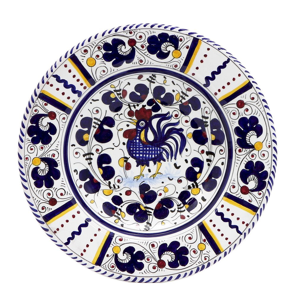 ORVIETO BLUE ROOSTER: Salad Plate - artisticaitalian.com