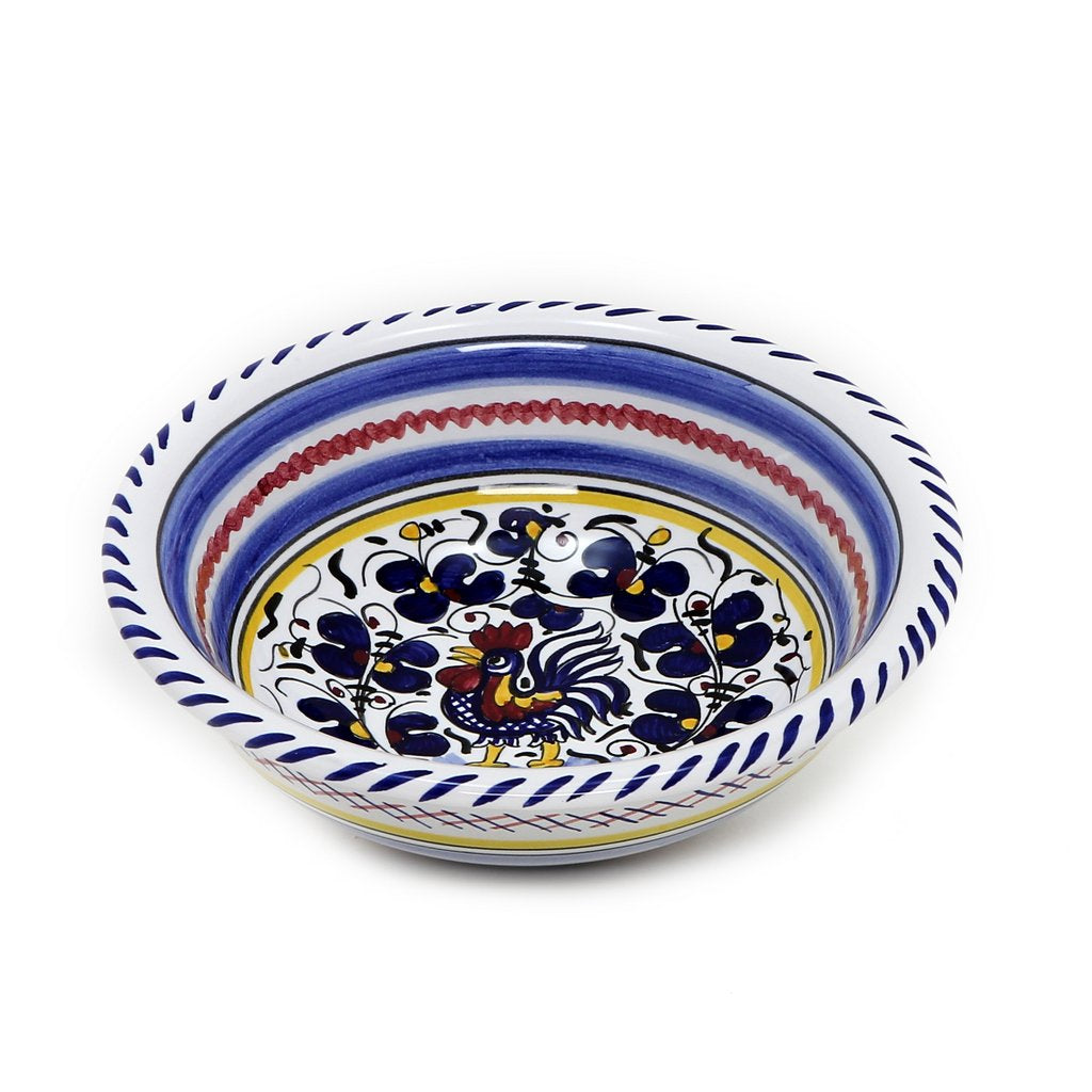 ORVIETO BLUE ROOSTER: Cereal Bowl - artisticaitalian.com