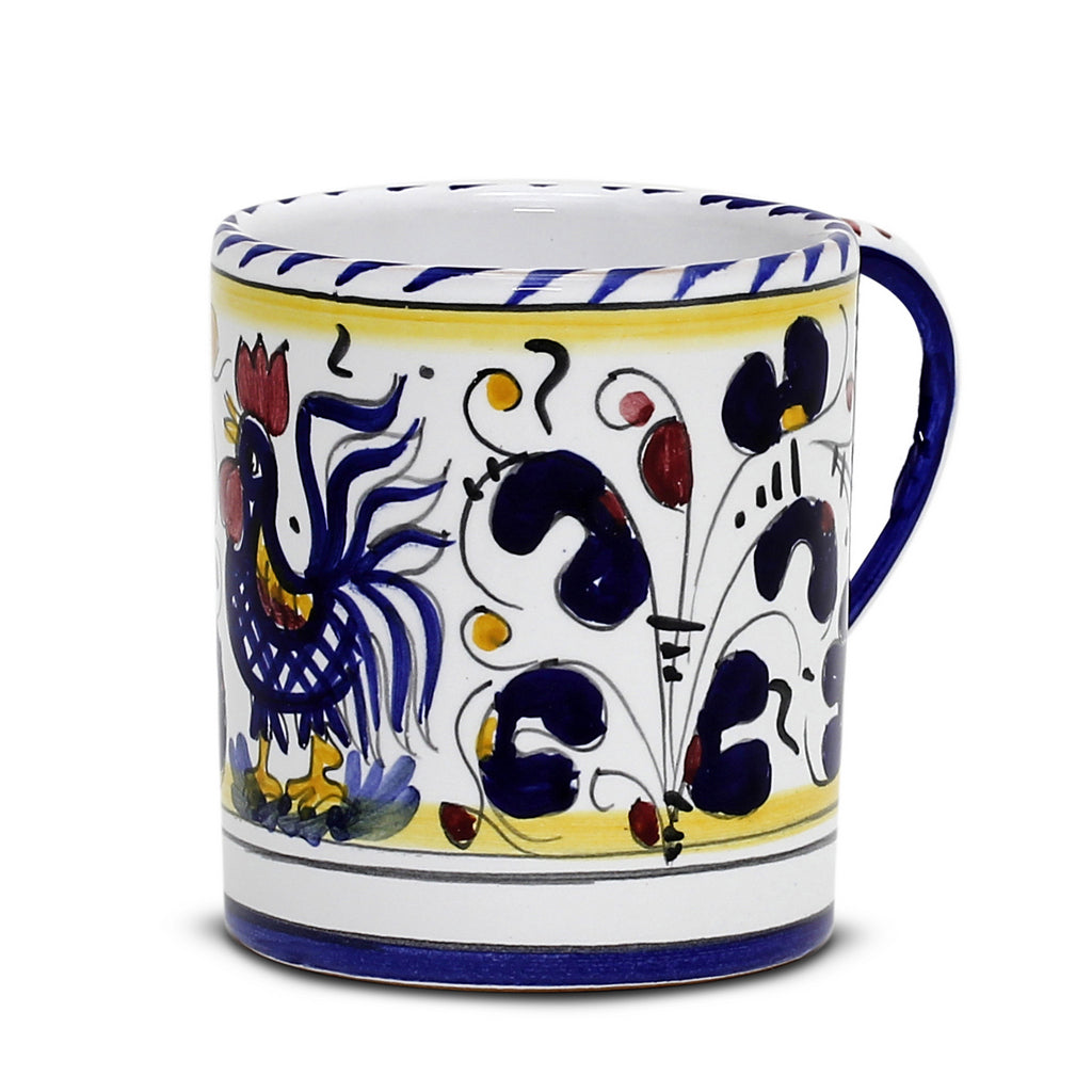 ORVIETO BLUE ROOSTER: Mug (10 Oz) - artisticaitalian.com