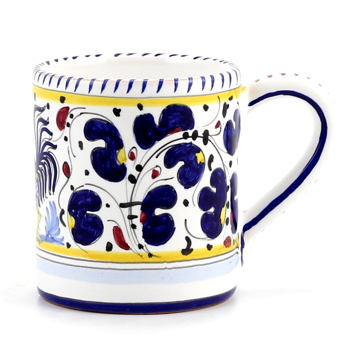 ORVIETO BLUE ROOSTER: Mug (10 Oz) - artisticaitalian.com