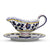 ORVIETO BLUE ROOSTER: Gravy Sauce Boat with Tray [R] - artisticaitalian.com