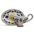 ORVIETO BLUE ROOSTER: Gravy Sauce Boat with Tray [R] - artisticaitalian.com