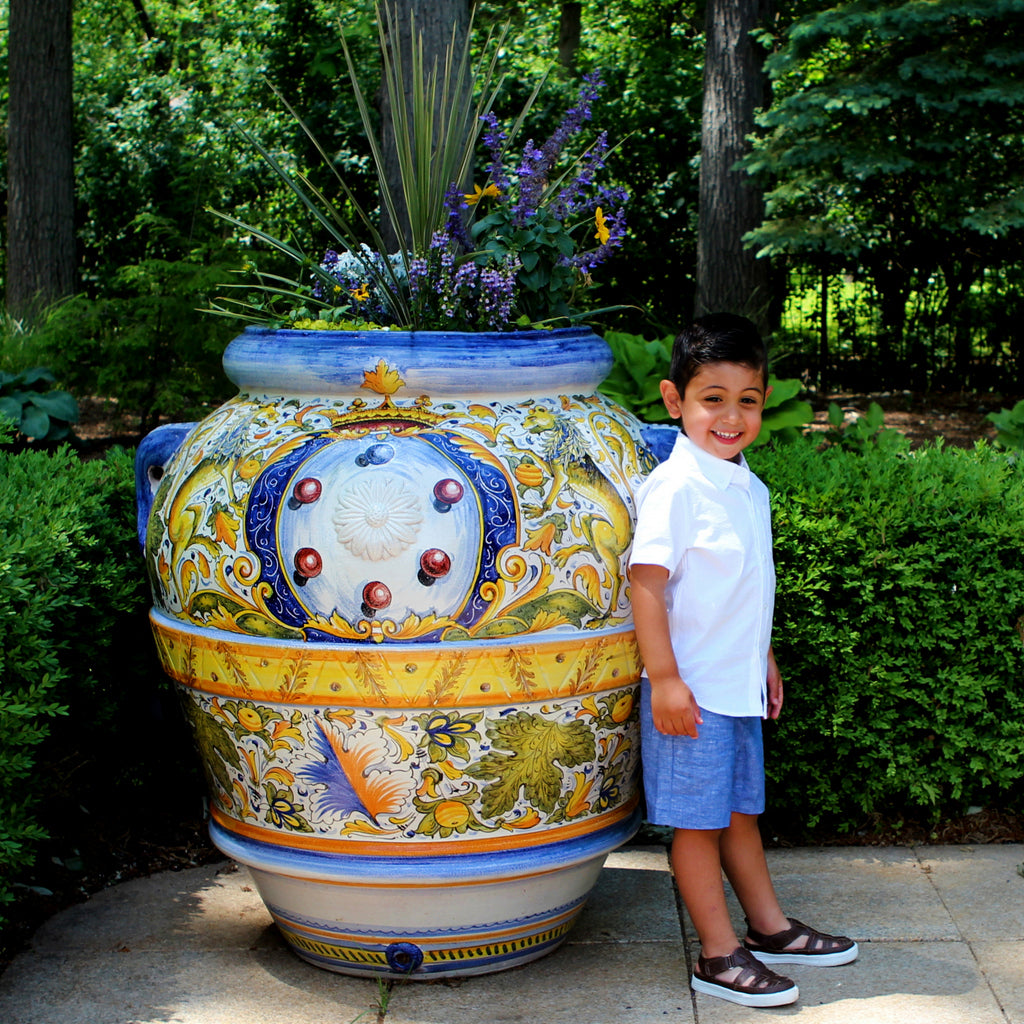 TUSCAN ORCIO URN: Large - CAFFAGIOLO design - artisticaitalian.com