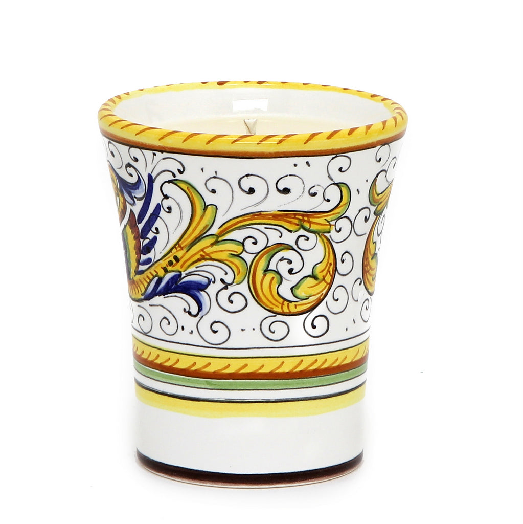 DERUTA CANDLES: Deluxe Precious Flared Candle RAFFAELLESCO DELUXE Design - artisticaitalian.com