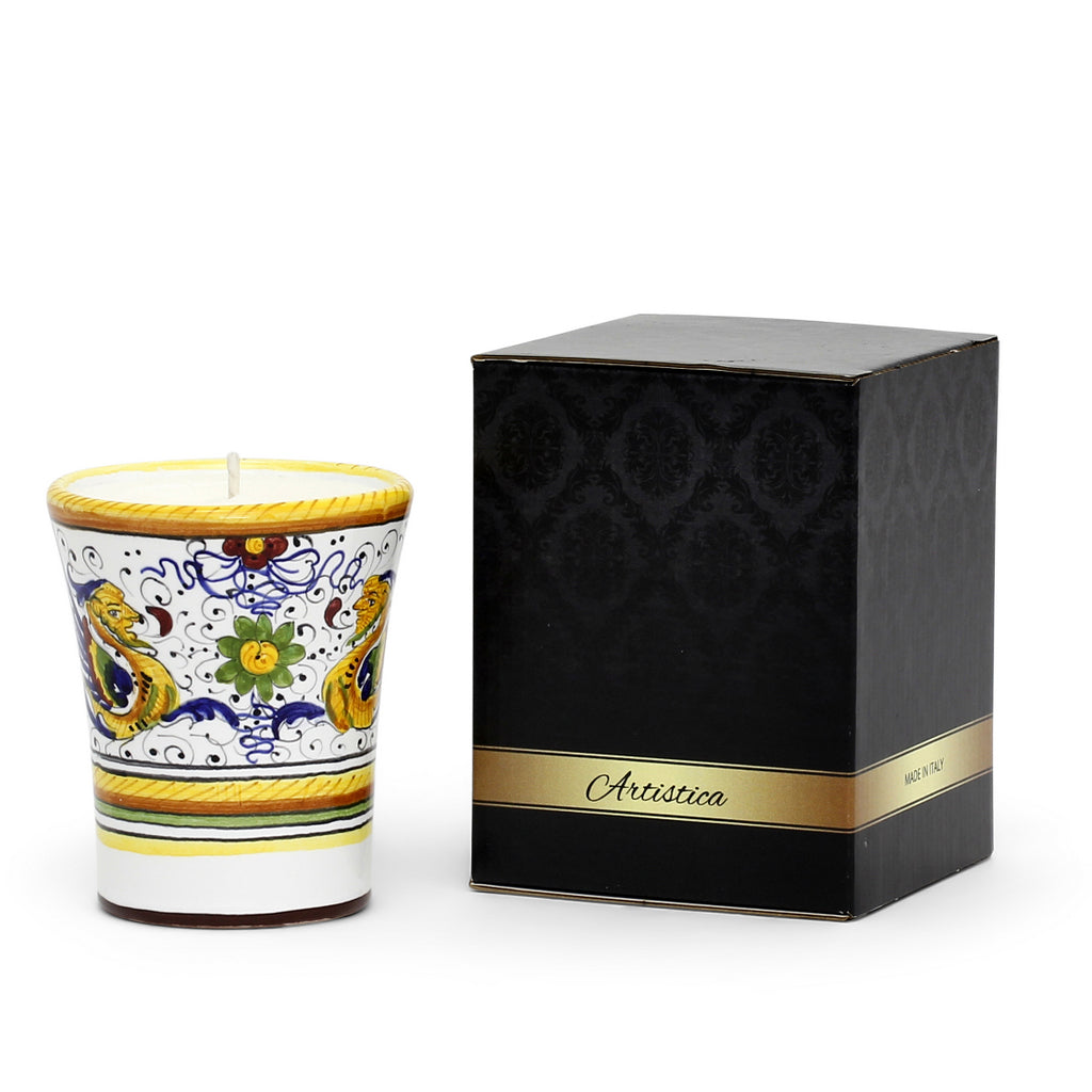 DERUTA CANDLES: Deluxe Precious Flared Candle RAFFAELLESCO DELUXE Design - artisticaitalian.com