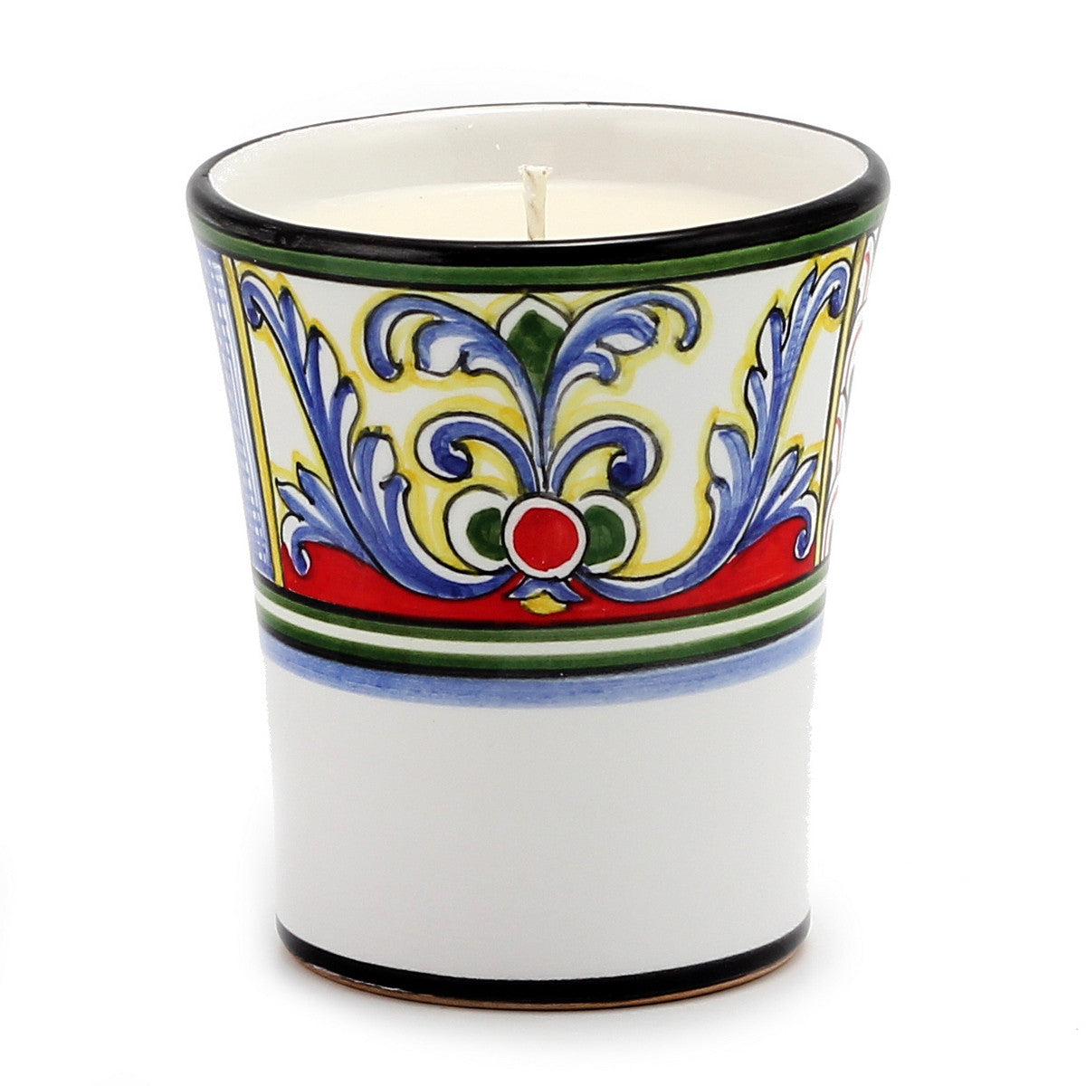 DERUTA CANDLES: Contempo Cup Candle ~ Deruta Yasmine Design - artisticaitalian.com