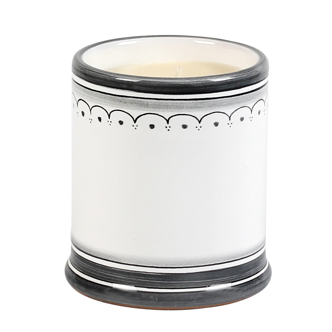 DERUTA CANDLES: Jar Cup Candle with lid ~ Shades of Gray - artisticaitalian.com