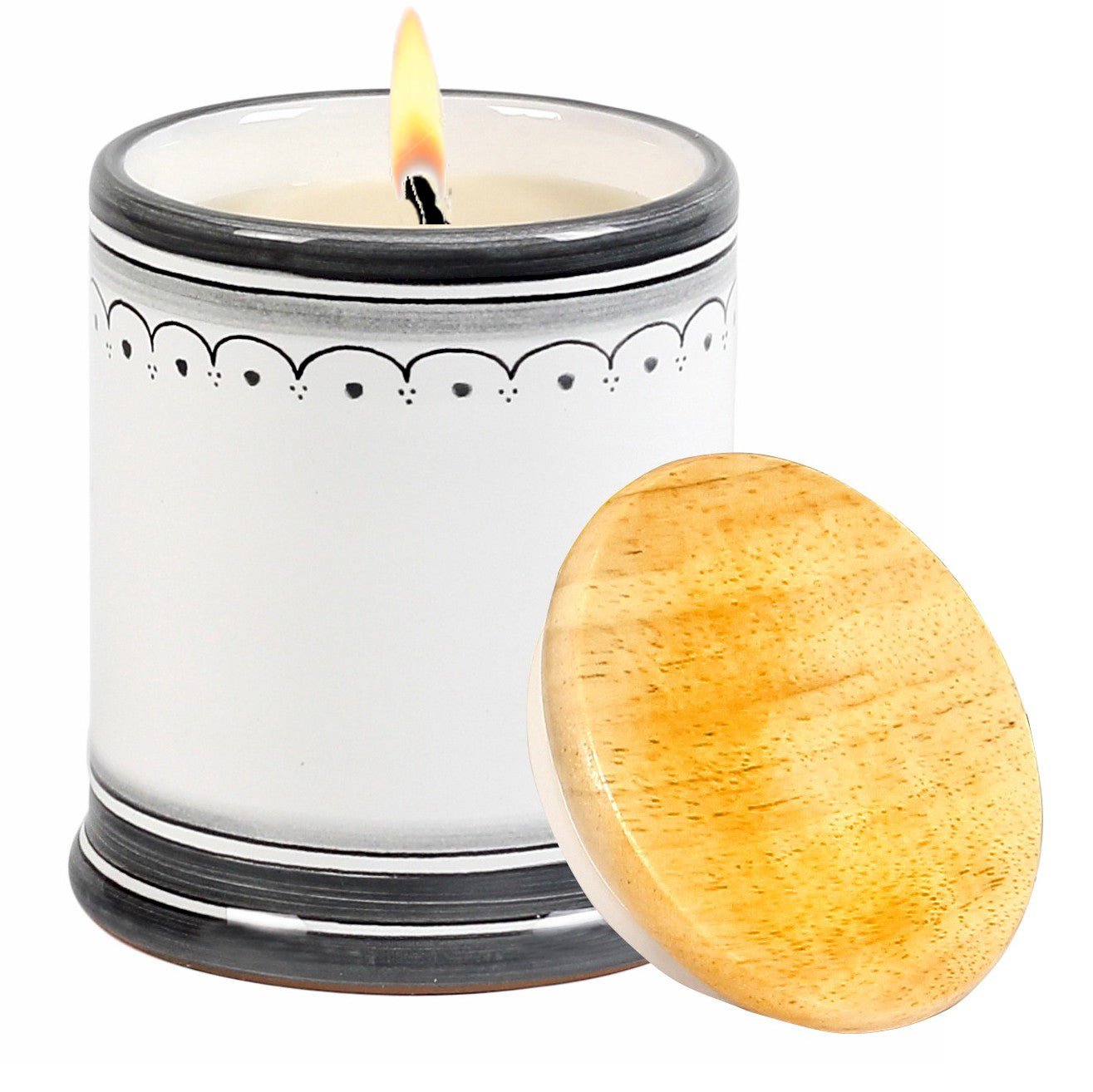 DERUTA CANDLES: Jar Cup Candle with lid ~ Shades of Gray - artisticaitalian.com