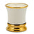 DERUTA CANDLES: Deluxe Precious Cup Candle ~ Ausonia Bianco Design ~ Pure Gold Rim - artisticaitalian.com