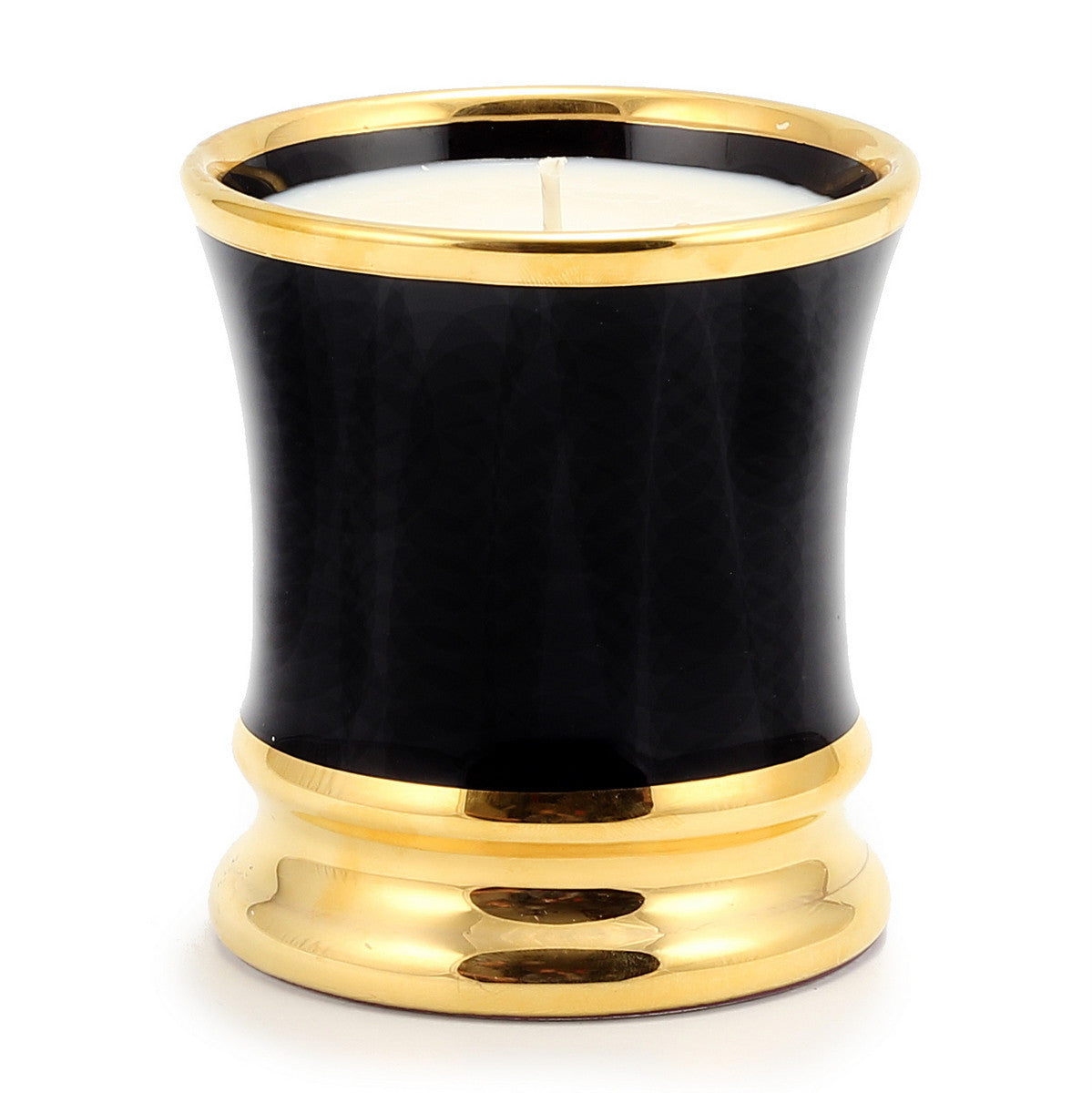 DERUTA CANDLES: Deluxe Precious Cup Candle ~ Ausonia Nero Design ~ Pure Gold Rim - artisticaitalian.com