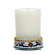 HOLIDAYS DERUTA CANDLES: Frosted Glass & Deruta Ceramic Base Candle ~ Ricco Deruta Design - artisticaitalian.com