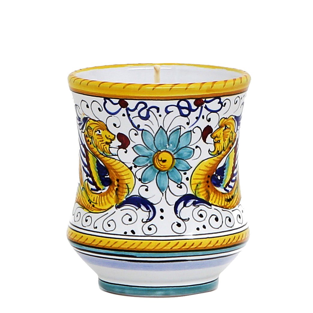 DERUTA CANDLES: Deluxe Precious Concave Candle RAFFAELLESCO DELUXE Design - artisticaitalian.com