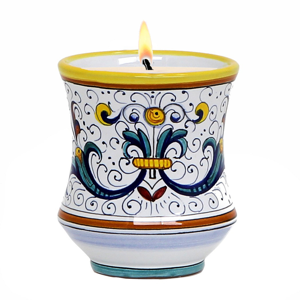 DERUTA CANDLES: Deluxe Precious Concave Candle RICCO DERUTA DELUXE Design - artisticaitalian.com