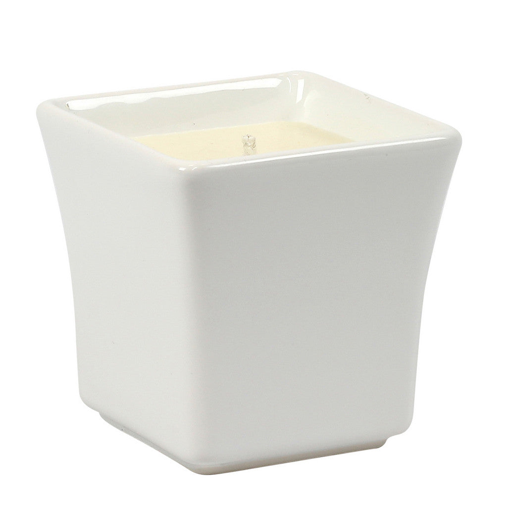 PURITY SPA CANDLE: Square Flared Candle pure White - artisticaitalian.com