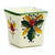 HOLIDAYS DERUTA CANDLES: Square Flared Candle Holly Leaves Design - artisticaitalian.com