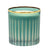 CRYSTAL CANDLES: Scented soy candle in hand engraved GREEN crystal cup ~ Blue Spruce scent - artisticaitalian.com